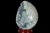 Crystal Filled Celestine (Celestite) Egg Geode - Madagascar #98773-1